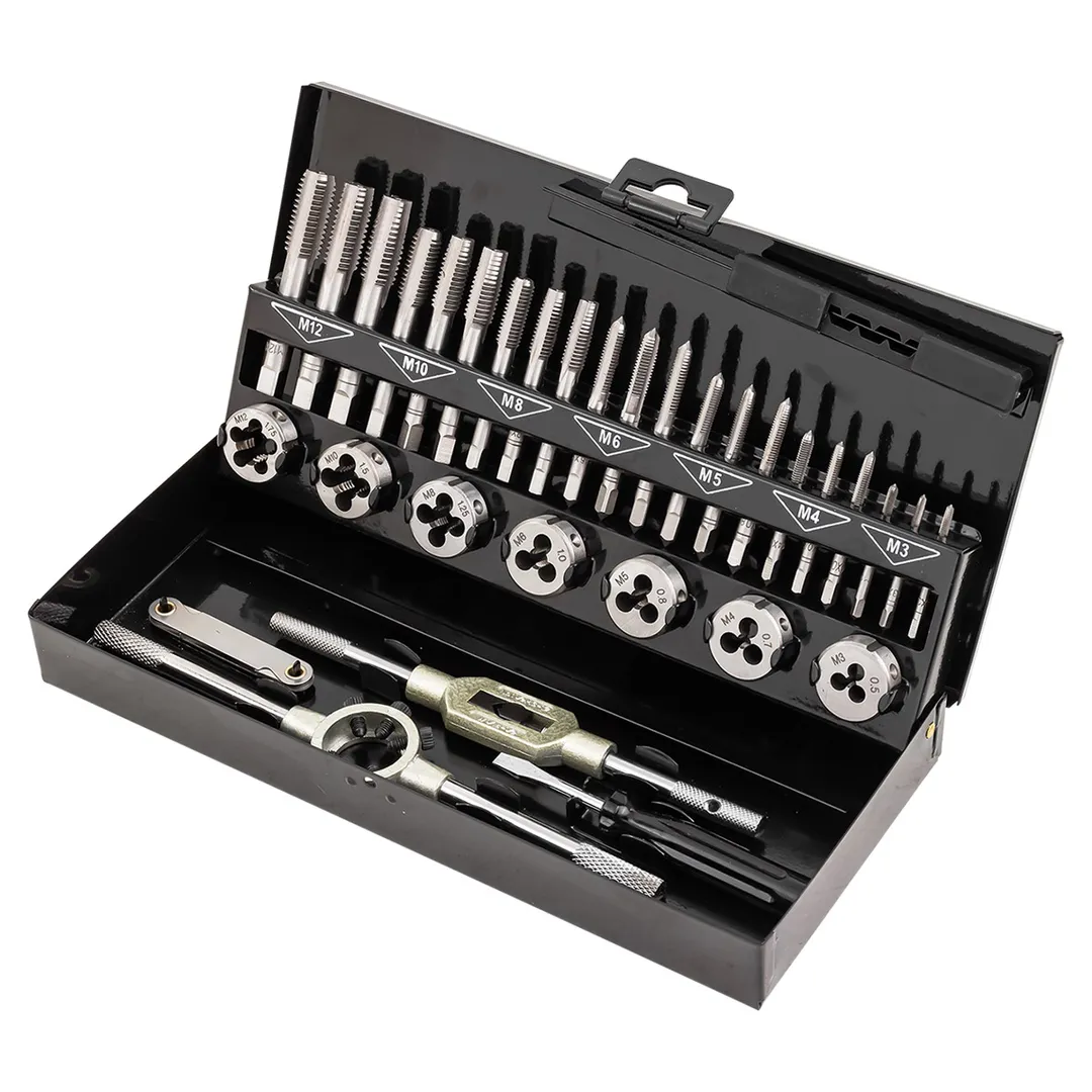 Набор метчиков и плашек 32 пр М3х0.5, М4х0.7, М5х0.8, М6х1, М8х1.25, М10х1.5, М12х1.75 Scheppach Sch-M032-1