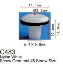 Клипса для крепления внутренней обшивки а/м Хонда пластиковая, 100 шт Forsage C0483(Honda)