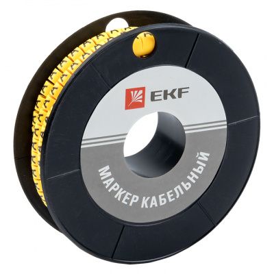 Маркер кабельный 2,5 мм2 "A" (1000 шт,) (ЕС-1) EKF PROxima plc-KM-2.5-A