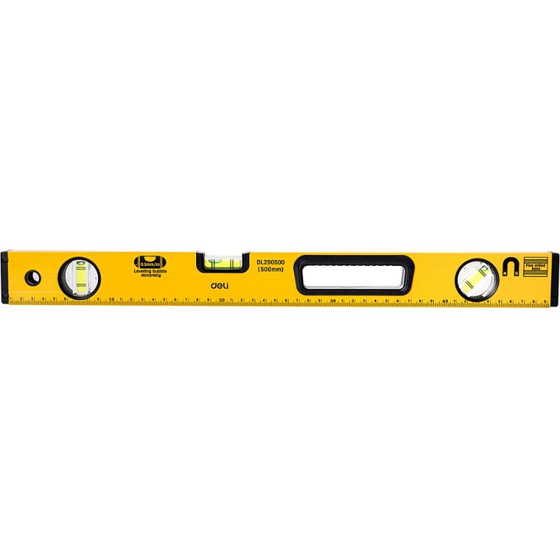 Уровень строительный Deli YS EDL290500, 500 мм, магнит
