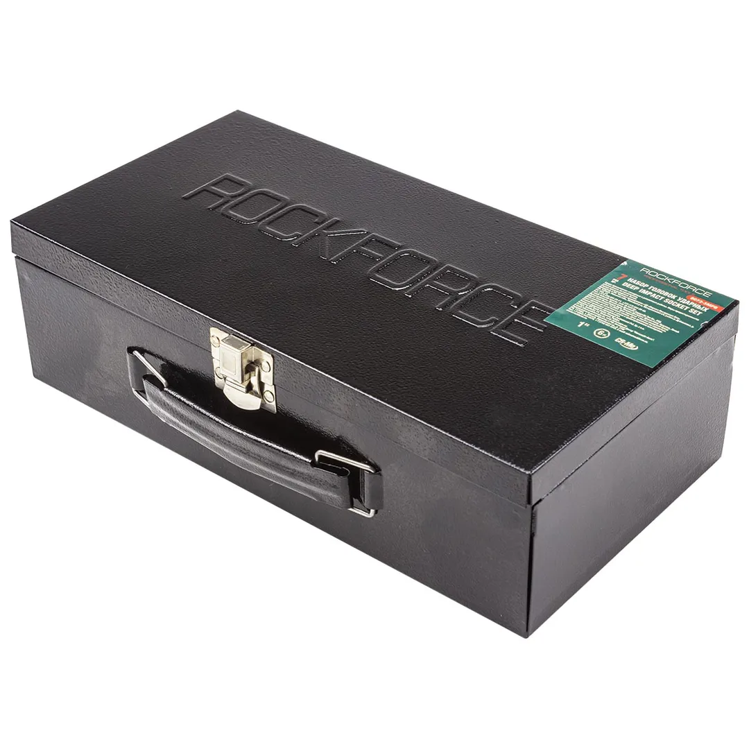 Набор головок ударных глубоких 1" 7 пр., 6-гр., 24-46 мм RockForce RF-8072-5MPB