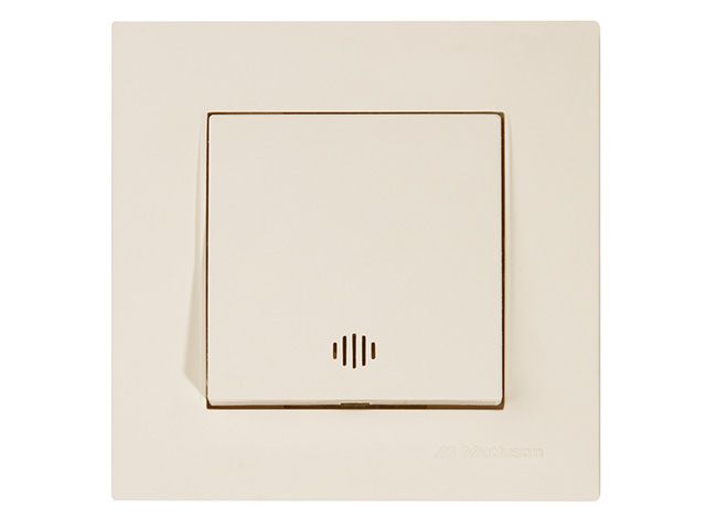 Выключатель 1-клав., c подсветкой скрытый пруж. зажим, кремовый RITA Mutlusan 2220 415 0102