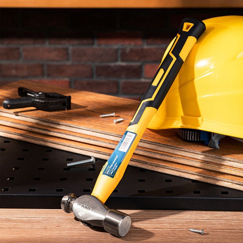 Молоток шаровой Deli YS EDL443016, 0,45 кг, фибергласовая рукоятка