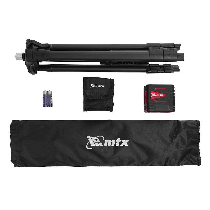 Лазерный уровень QBC GREEN Pro SET, 20 м, зеленый луч, батарейки, штатив MTX 350115