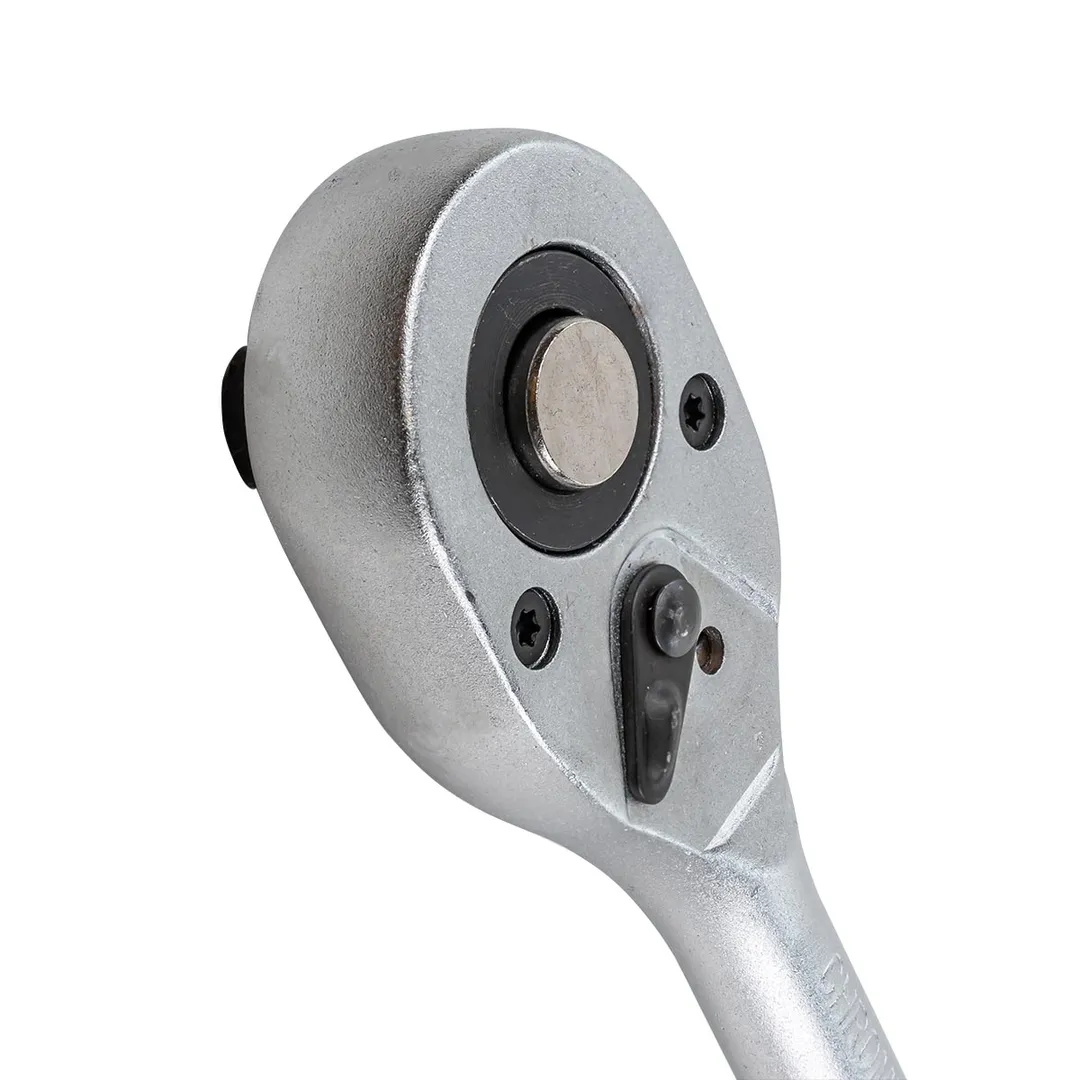 Трещотка реверсивная с резиновой ручкой 1/2'', 240 мм, 24 зуб, WMC TOOLS WMC-80245