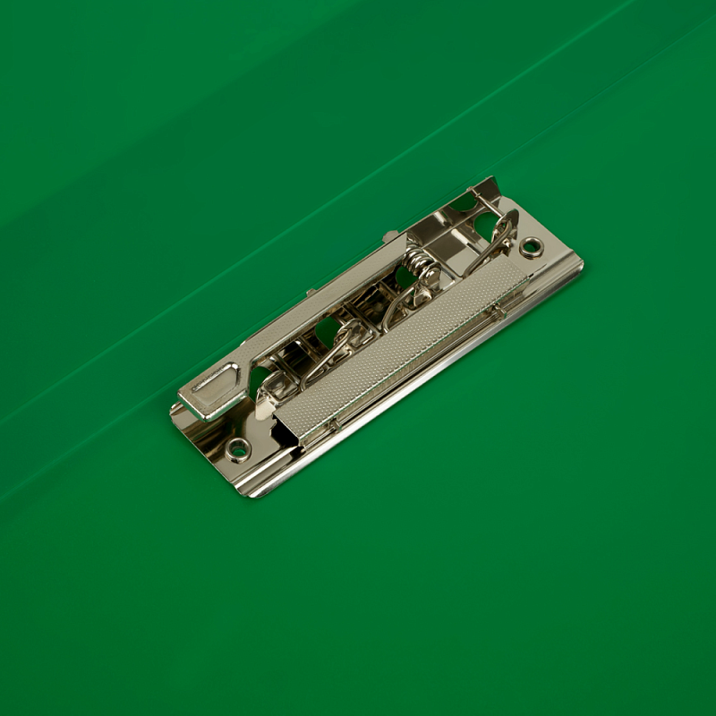 Папка В-611 "Стандарт" с зажимом и карманом, пластик , зеленый