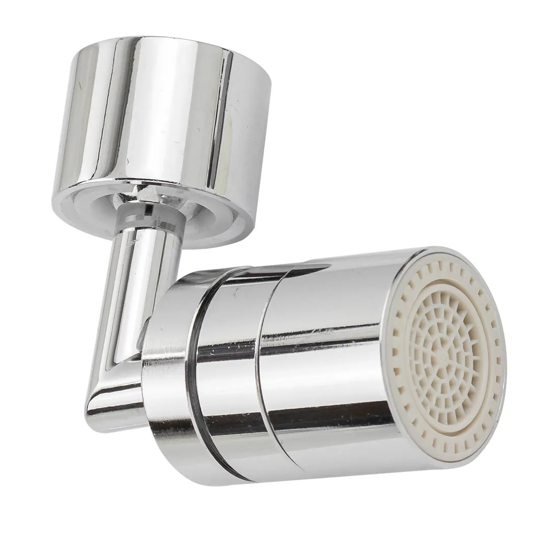 Головка распылительная на кран смесителя угловая поворотная 720° поликарбонат/медь, 2 режима,15х47х39 мм WMC TOOLS WMC-SI03