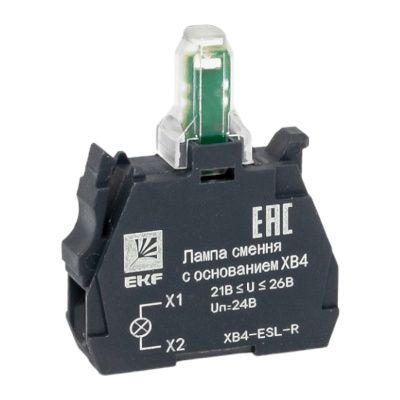 Лампа сменная c основанием XB4 красная 24В EKF PROxima XB4-ESL-R