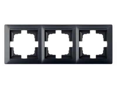 Рамка 3-местная графит, Стиль, Bylectrica ЮЛИГ.735212.216гр