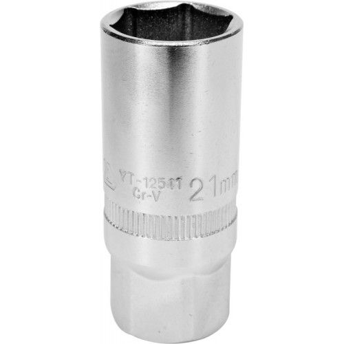 Головка свечная 1/2'' 6-гр. 21 мм L64 мм CrV Yato YT-12541