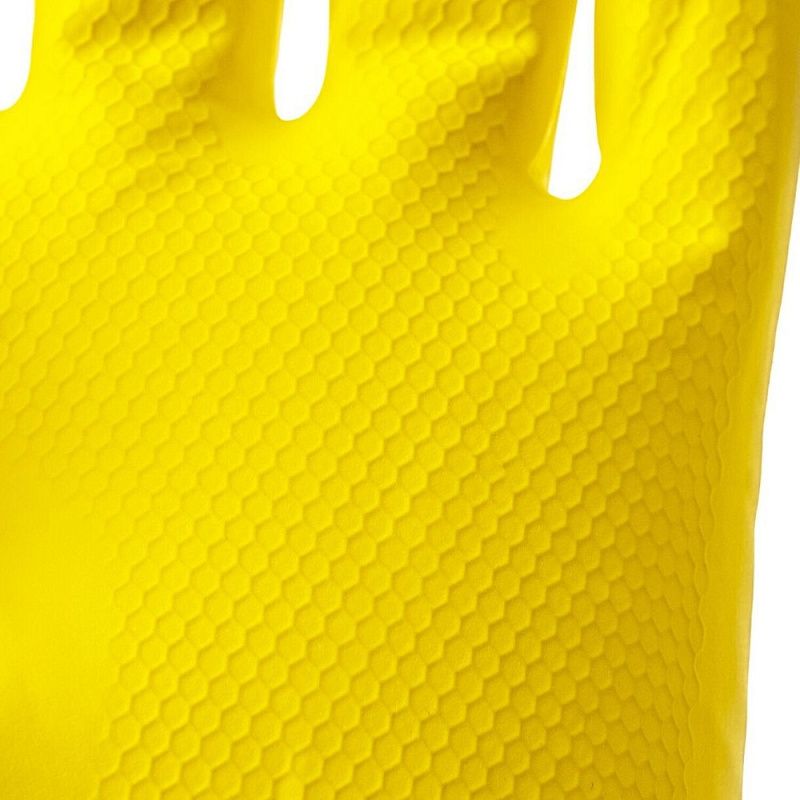 Перчатки латексные HQ Profiline, р-р M, с х/б покрытием, желтый