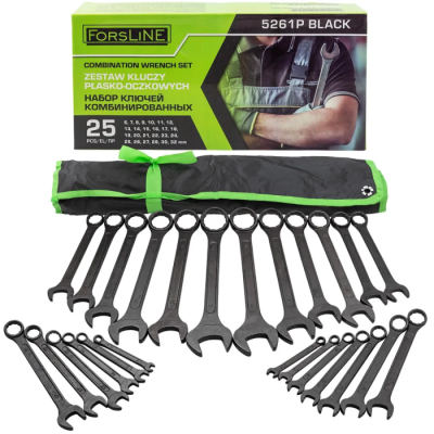 Набор ключей комбинированных 6-32 мм 25 пр ForsLine FL-5261P BLACK
