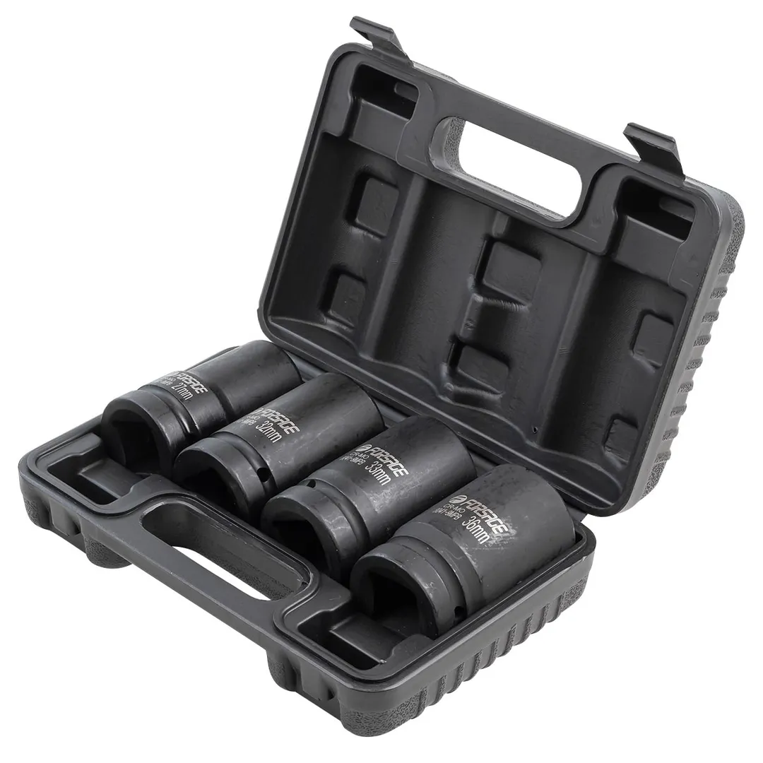 Набор головок ударных глубоких 1" 4 пр., 12-гр., 27, 32, 33, 36 мм Forsage F-8041-9MPB