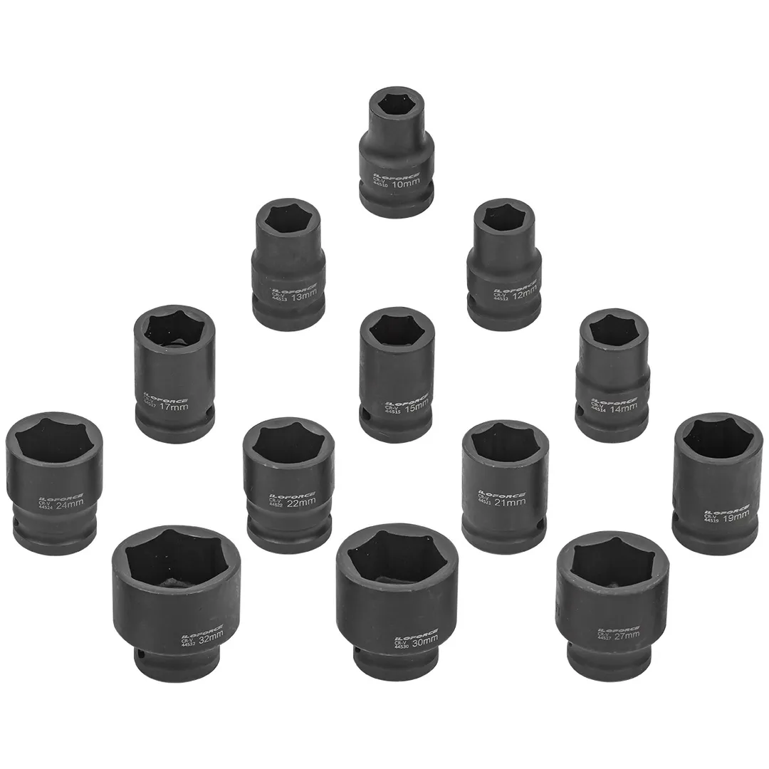 Набор головок ударных 13пр., 1/2'', 10-32 мм ILOforce IF-4139MPB