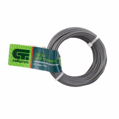 Леска для триммера звезда, армированная алюминием, Сибртех