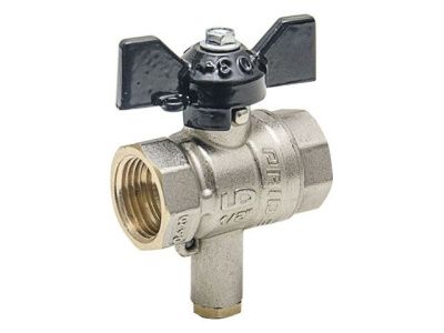 Кран шаровый 1/2" вн.-вн. для термодатчика бабочка PN 40 LD LD.45.340.15