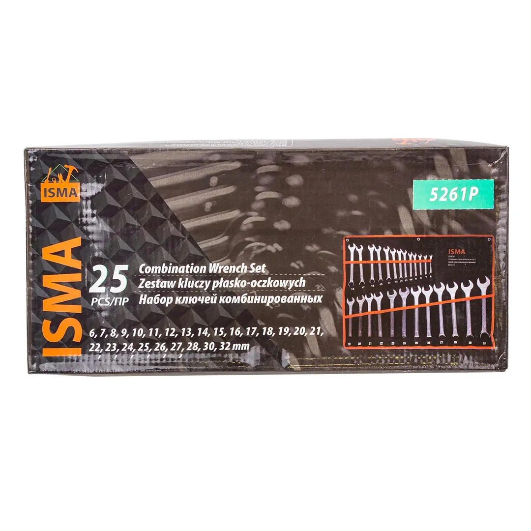 Набор ключей комбинированных 25 пр., 6-28,30,32 мм ISMA ISMA-5261P