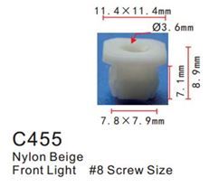 Клипса для крепления внутренней обшивки а/м GM пластиковая, 100 шт Forsage C0455(GM)