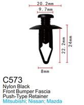 Клипса для крепления внутренней обшивки а/м Митсубиси пластиковая, 100шт Forsage клипса C0573(Mitsubishi)