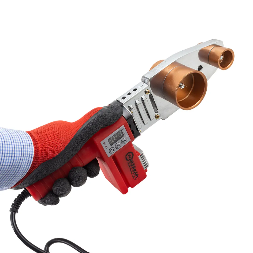 Аппарат для сварки полимерных труб 1000W, 6 насадок: 20, 25, 32, 40, 50, 63 мм ForceKraft FK-PW-1002