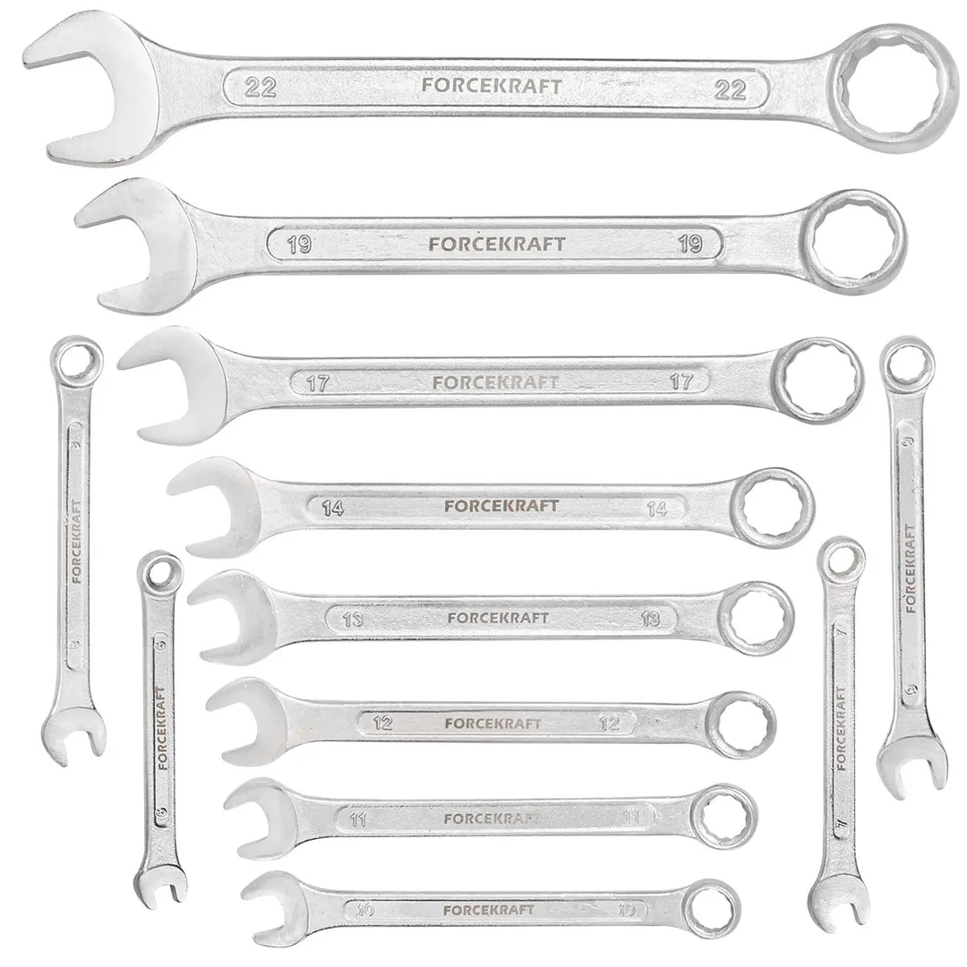 Набор комбинированных ключей 6-14, 17, 19, 22 мм ForceKraft FK-5123MP