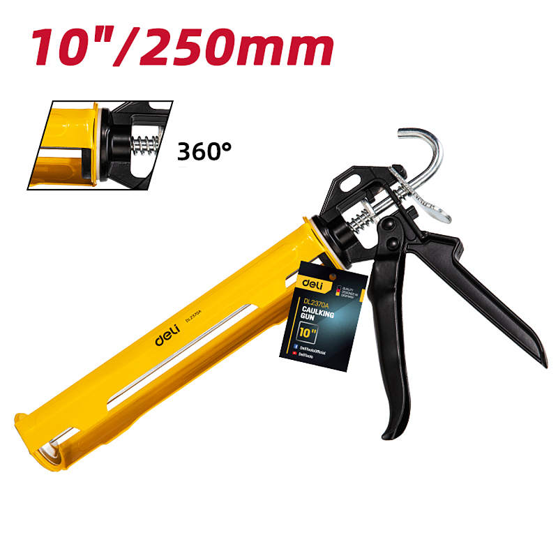 Пистолет для герметика Deli YS EDL2370A, полузакрытый, 250 мм