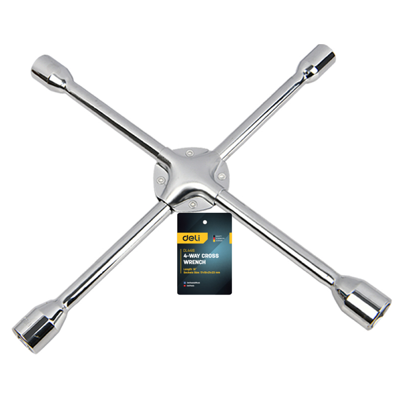 Ключ балонный крестообразный Deli YS EDL4416, 17/19/21/22 мм, хромированный