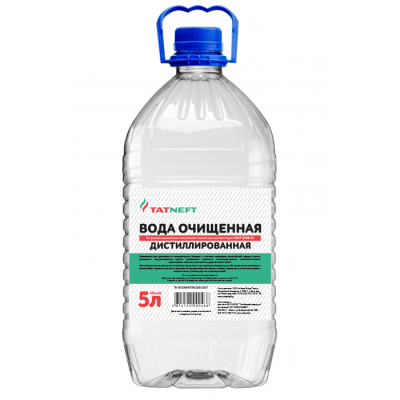 Вода очищенная "Дистиллированная" "ТАТНЕФТЬ" л. Татнефть 19599
