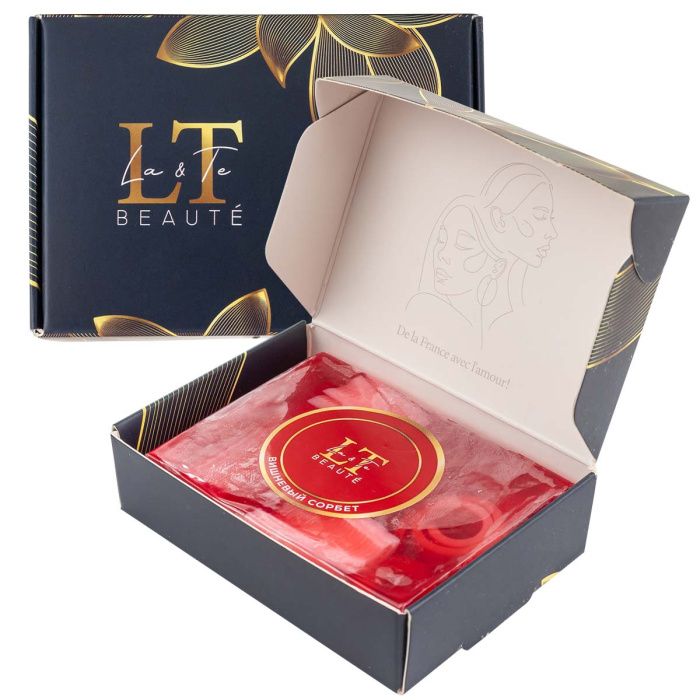 Мыло твердое ручной работы с добавлением эфирных масел ''Вишневый сорбет'' La and Te beaute LT-6112(+ уп)