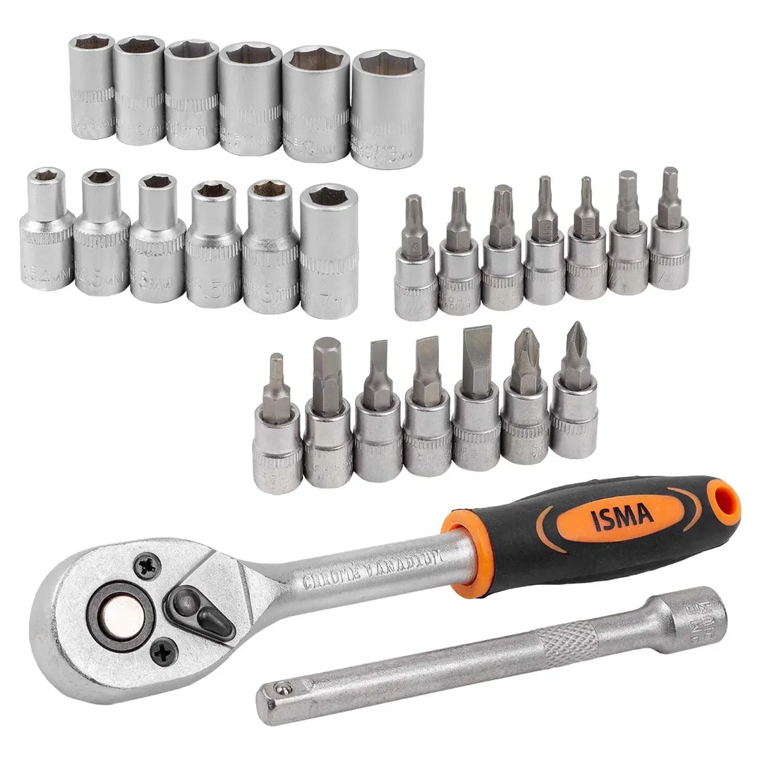 Набор инструментов 28 пр. 1/4' ISMA ISMA-2028-5