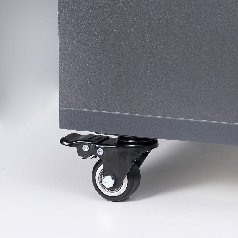 Колесо меб. DIAMOND d40 h62 с площадкой с торм., черный AKS 113784