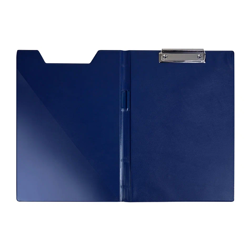 Планшет открывающийся с зажимом, A4, винил, синий