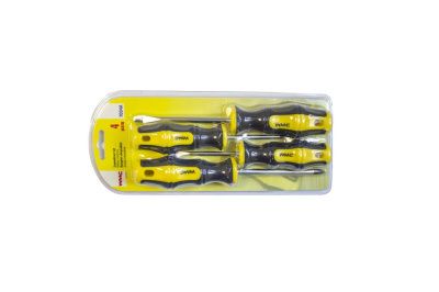 Набор отверток 4 пр., SL:5х75, 6х100; PH:1х75, 2х100 мм WMC TOOLS WMC-7004A