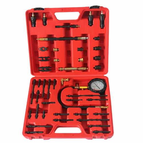 Манометр для измерения компрессии дизельного двигателя 0-70 bar с переходниками, набор 47 пр H-D HD-73075