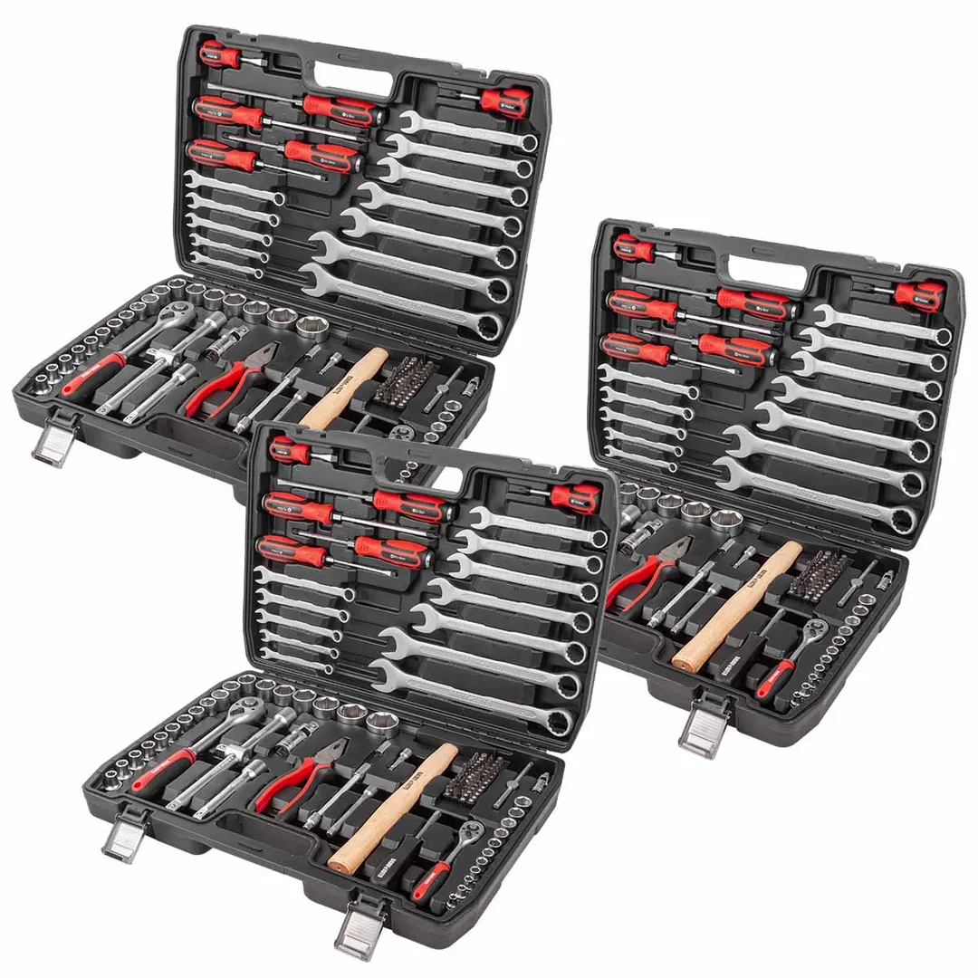 Набор инструментов 106 пр. 1/4''&1/2'' 6-гр. 5-32 мм, 3 к-та BaumAuto BM-41061-5 3 K-T