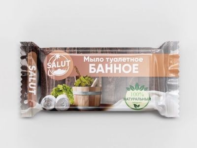 Мыло туалетное БАННОЕ 100 г, в цв. обертке SALUT 4657767580113