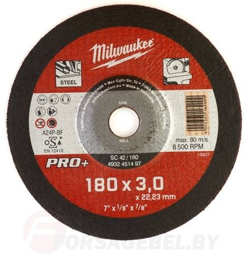 Диск отрезной по металлу 180/3 мм. SC 42/180 Milwaukee 4932451497