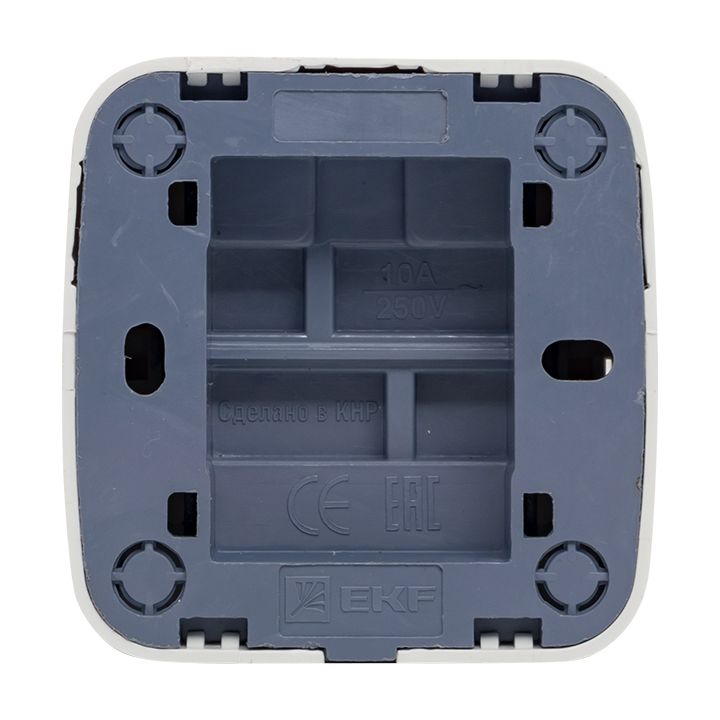 Минск Выключатель 2-клавишный ОП 10А с индикатором белый EKF Basic EGV10-123-10