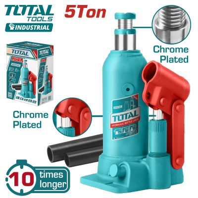 Домкрат гидравлический бутылочный 5 т, 218-474 мм TOTAL THT109054