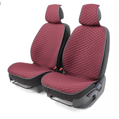 Накидки на передние сиденья Car Performance, 2 шт. fiberflax (лен) Ромб, розовый CUS-1032 PINK