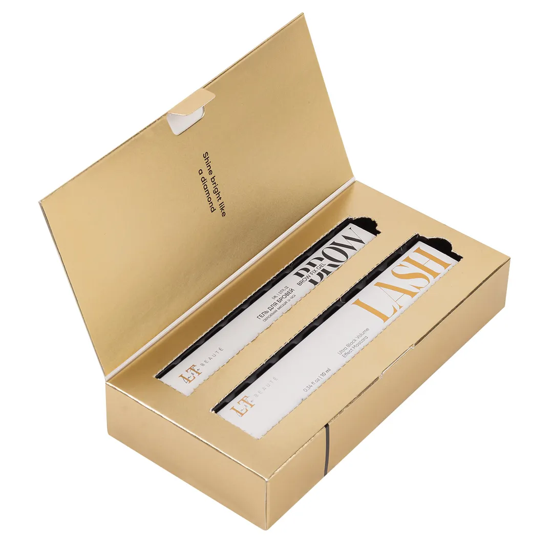 Набор ''Эффектный дуэт, ультрачерная тушь для ресниц и гель для бровей'' La and Te beaute LT-gift(gold)