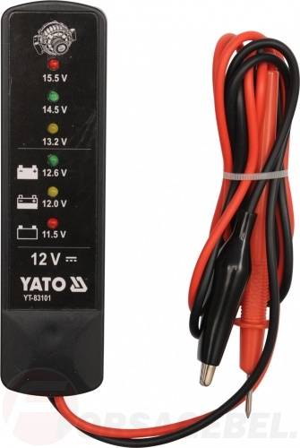 Тестер аккумуляторов аналоговый 12V Yato YT-83101