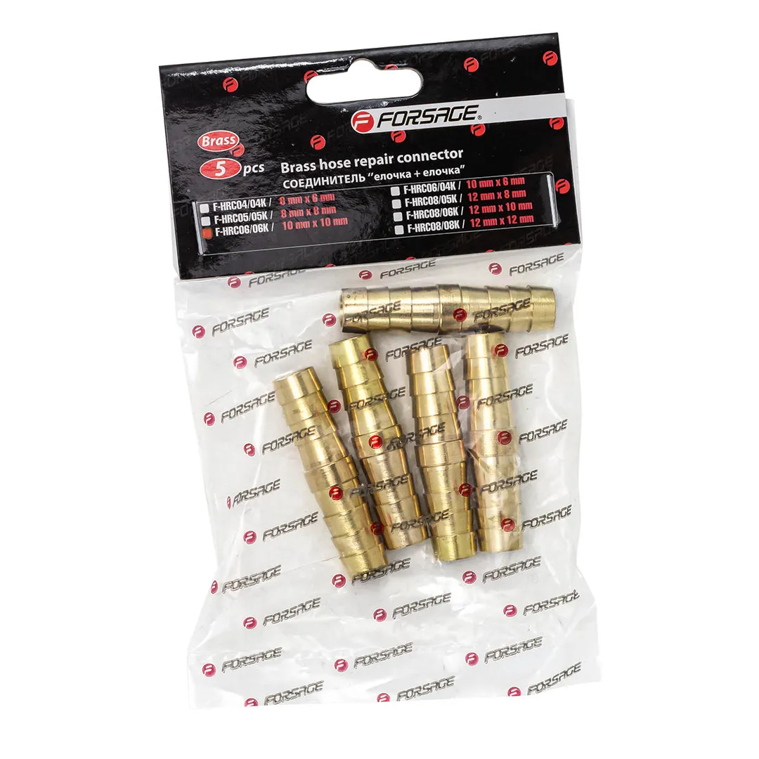 Соединитель, "елочка" 10х10 мм, к-т 5 шт Forsage F-HRC06/06K