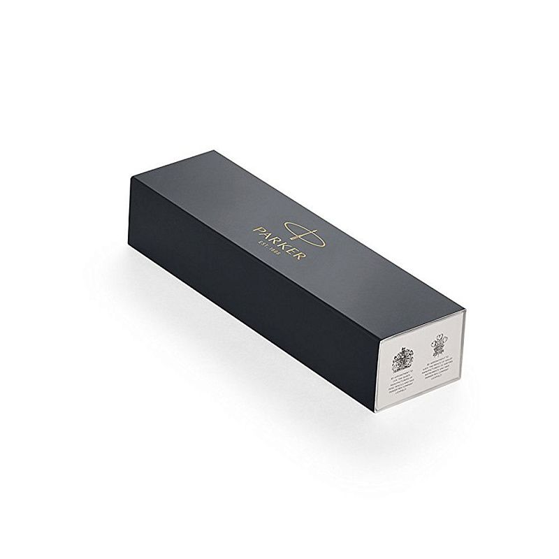 Ручка шариковая автоматическая "Parker IM Black Lacquer GT", 0.7 мм, черный, золотистый, стерж. синий