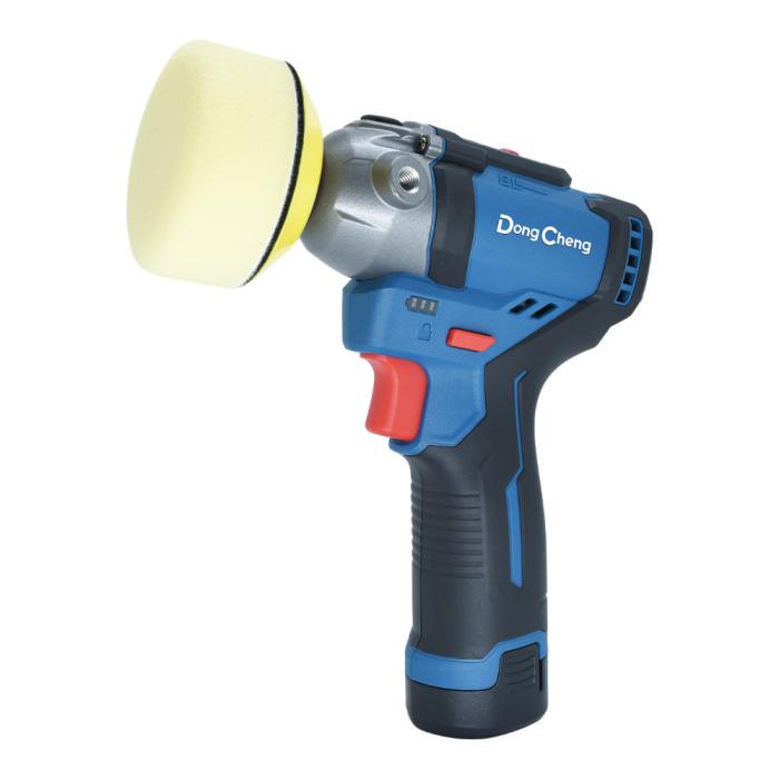 Аккумуляторная полировальная машина DongCheng DCSP75 (TYPE EK), 230 Вт, 75мм, 2 АКБ, 2 Ач, З/У 2 А