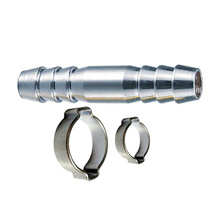 Соединитель, "елочка" 6х6 мм, с 2- мя обжимными кольцами 6х11 мм Fubag 180390