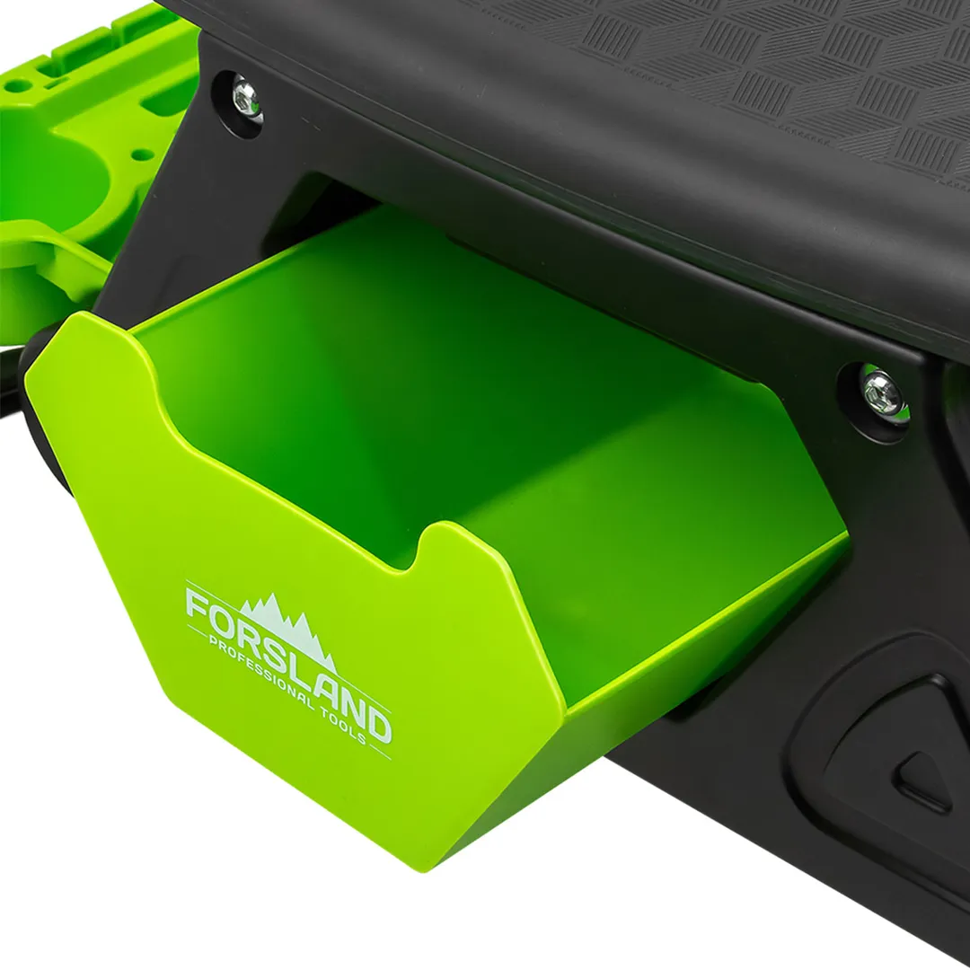 Стул пластиковый передвижной с выдвижным ящиком и пластиковыми ложементами г/п 130 кг Forsland Forsland-F-TRH6800