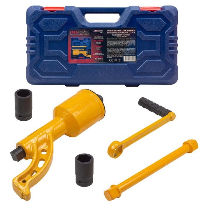 Гайковерт ручной с редуктором 1", головки 32, 33 мм, L330 мм, передаточное число 1:78, 7500 Н/м YATAFORCE YF-34114102 HS