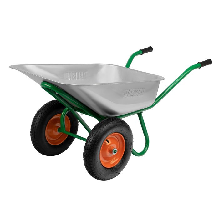 Тачка садово-строительная, 2-х колесная, усиленная, грузоподъемность 320 кг, объем 100 л Palisad 689233