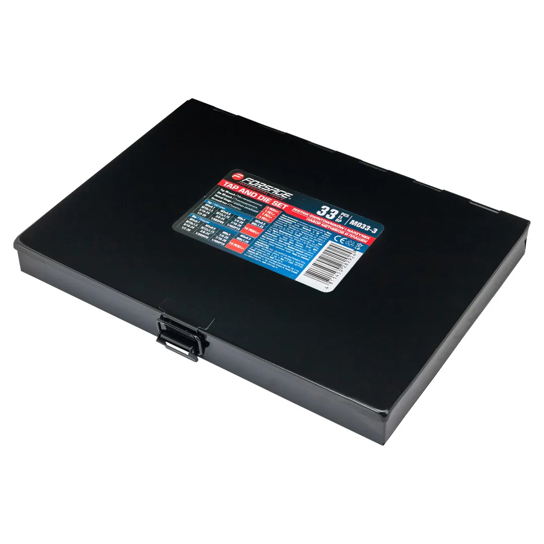 Набор метчиков и плашек 33 пр, метрич+дюйм Forsage F-M033-3